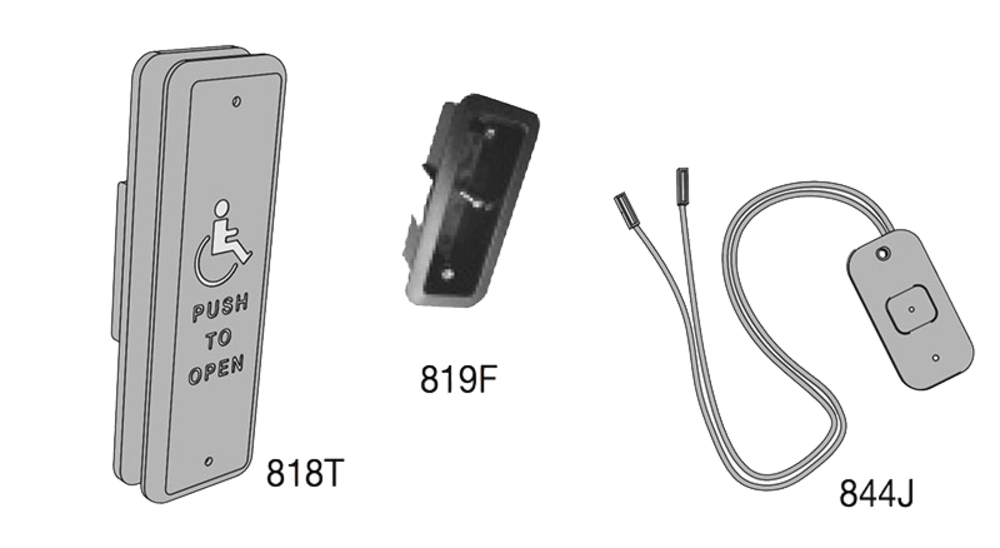 LCN Wireless Jamb Mount Actuator with Logo and Text - Flush, 1-1/2