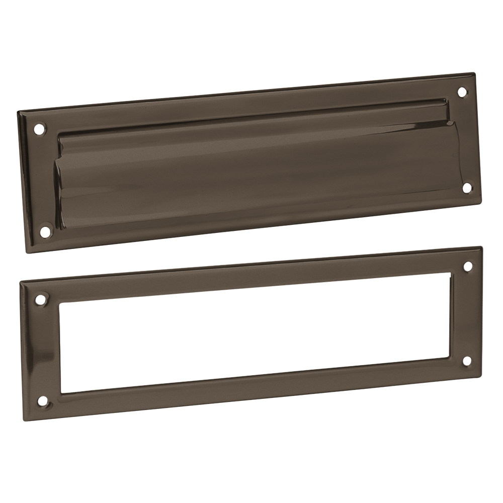 H.B. IVES VON DUPRIN Aged Bronze Brass Letter Box Plate - Commercial Architectural Hardware
