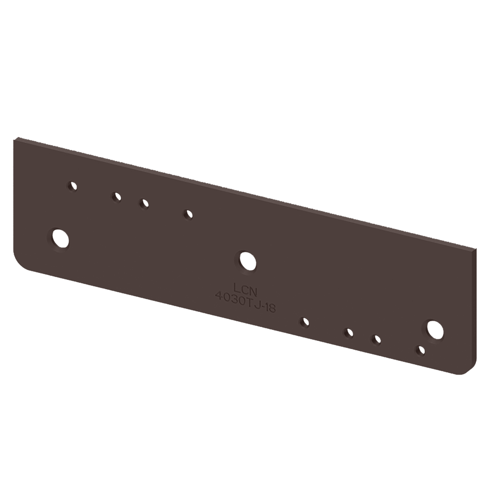 LCN 4030 Series Narrow Top Rail or Flush Ceiling Drop Plate, Dark Bronze