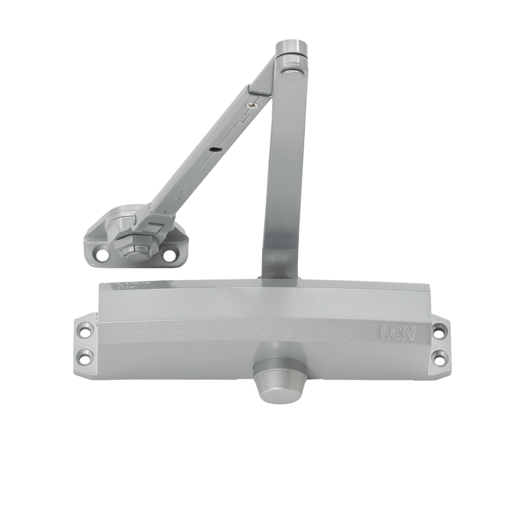 LCN 1250 Series Matte Silver Surface Mounted Closer