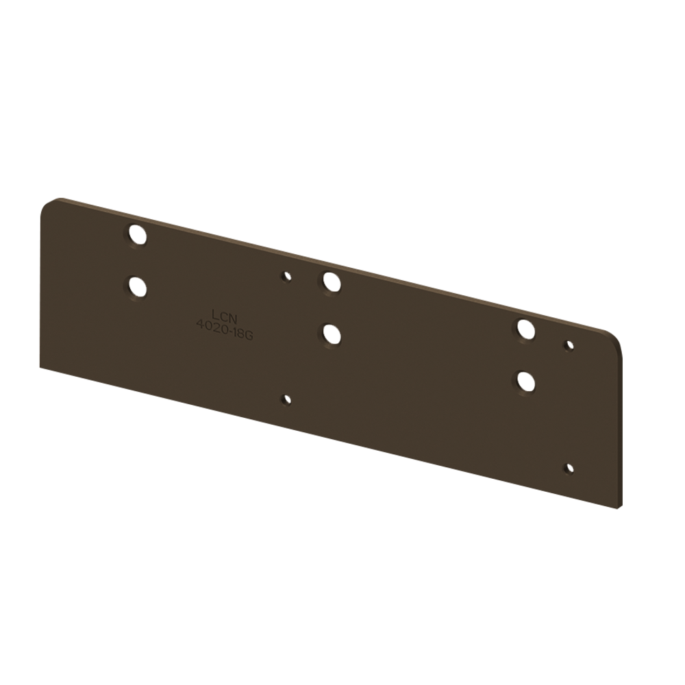 LCN 4020 Series Dark Bronze Drop Plate for Narrow Top Rail or Flush Ceiling