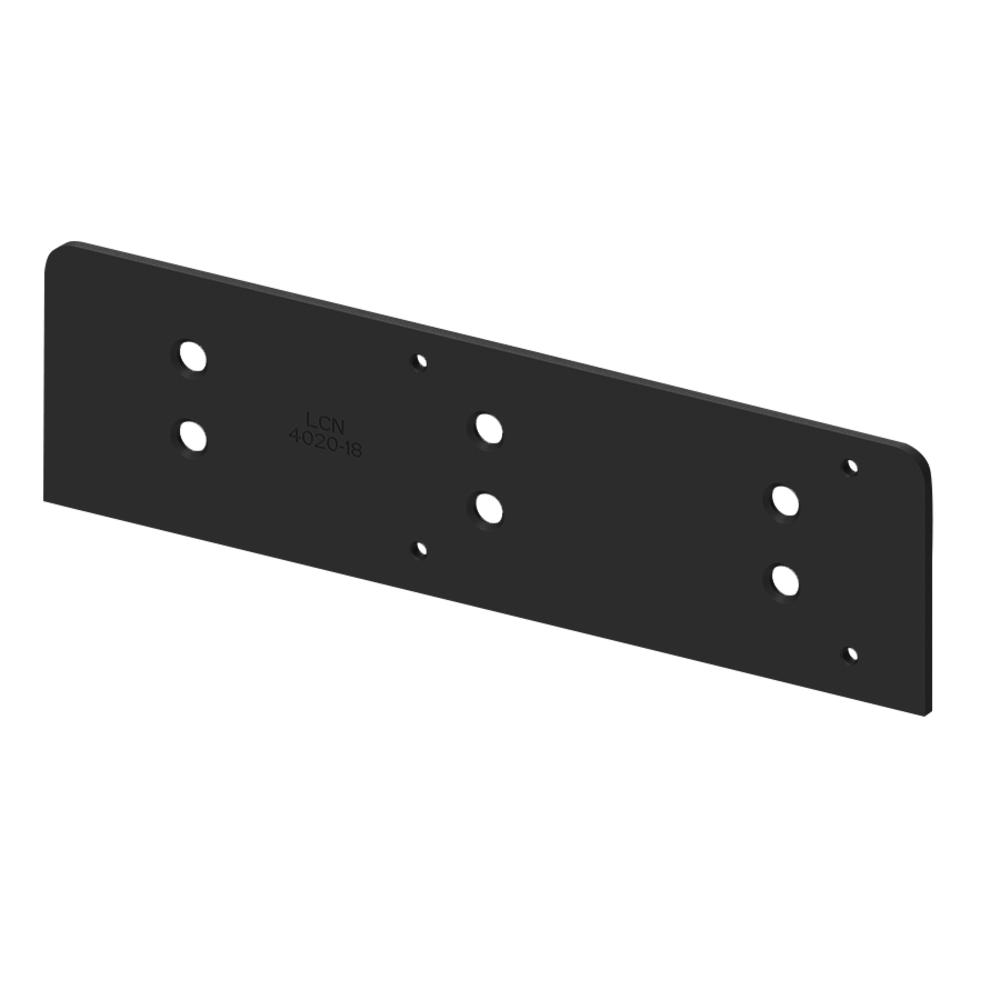 LCN 4020 Series Grade 1 Black Drop Plate Closer, Narrow Top Rail/Flush Mounting
