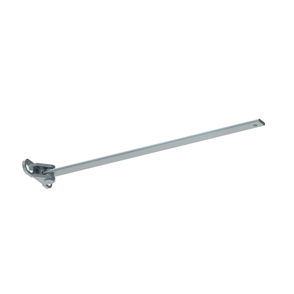 LCN 4640 Series Long Rod and Shoe, Matte Silver