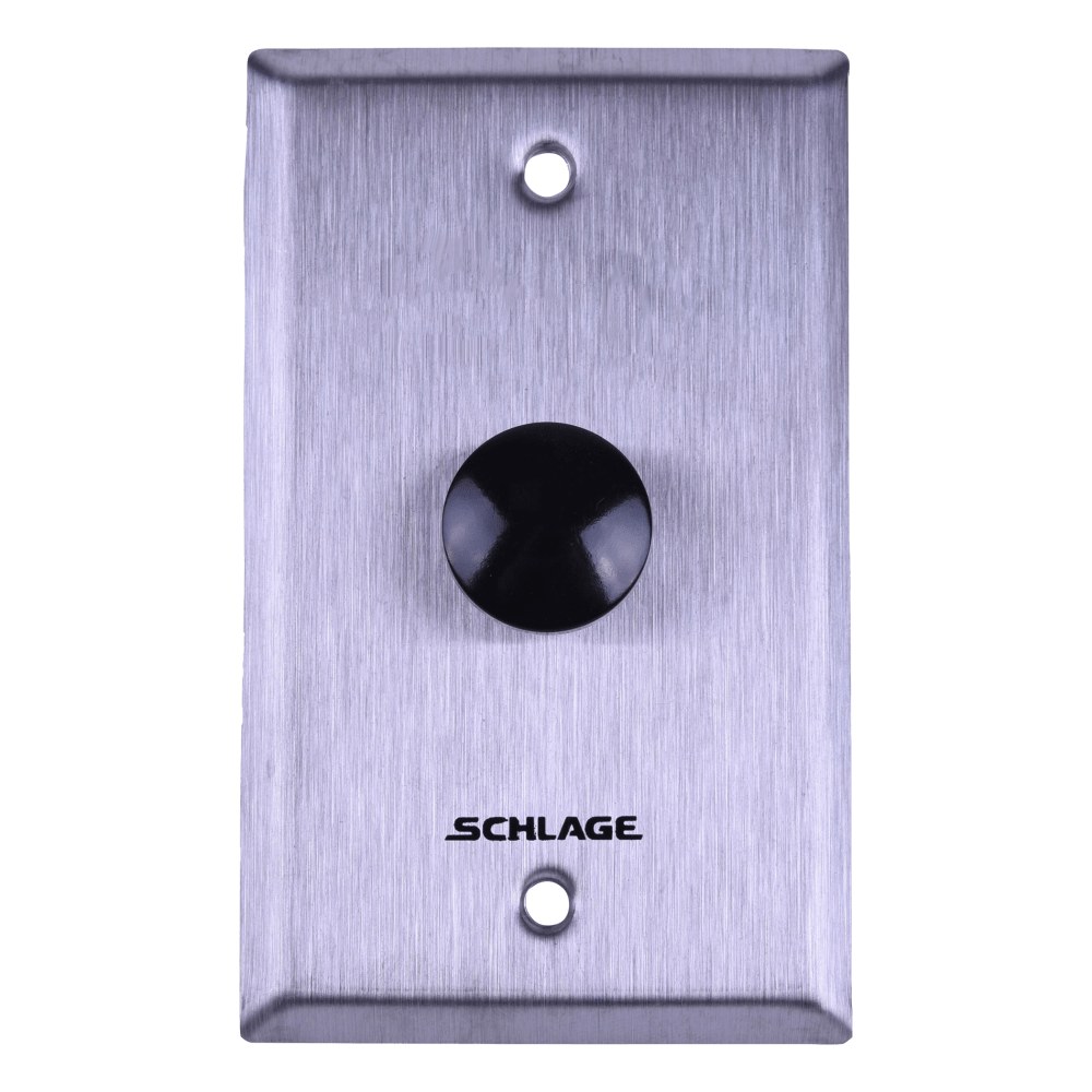 Schlage 709 Black Mushroom Button - Commercial Grade Pushbutton for Electronic Doors