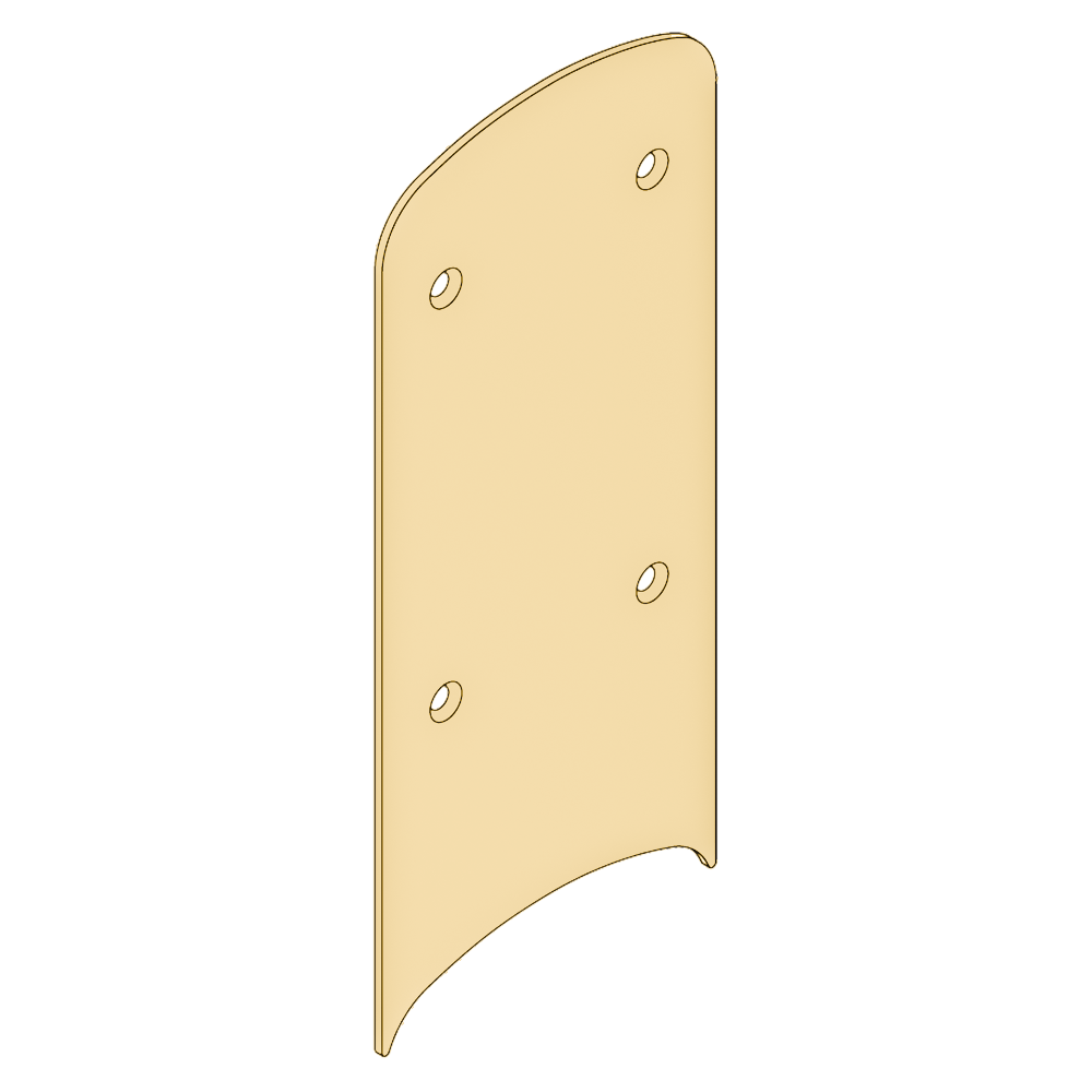 Schlage Electronics AD/CO Series Decorative Plate Bright Brass Finish