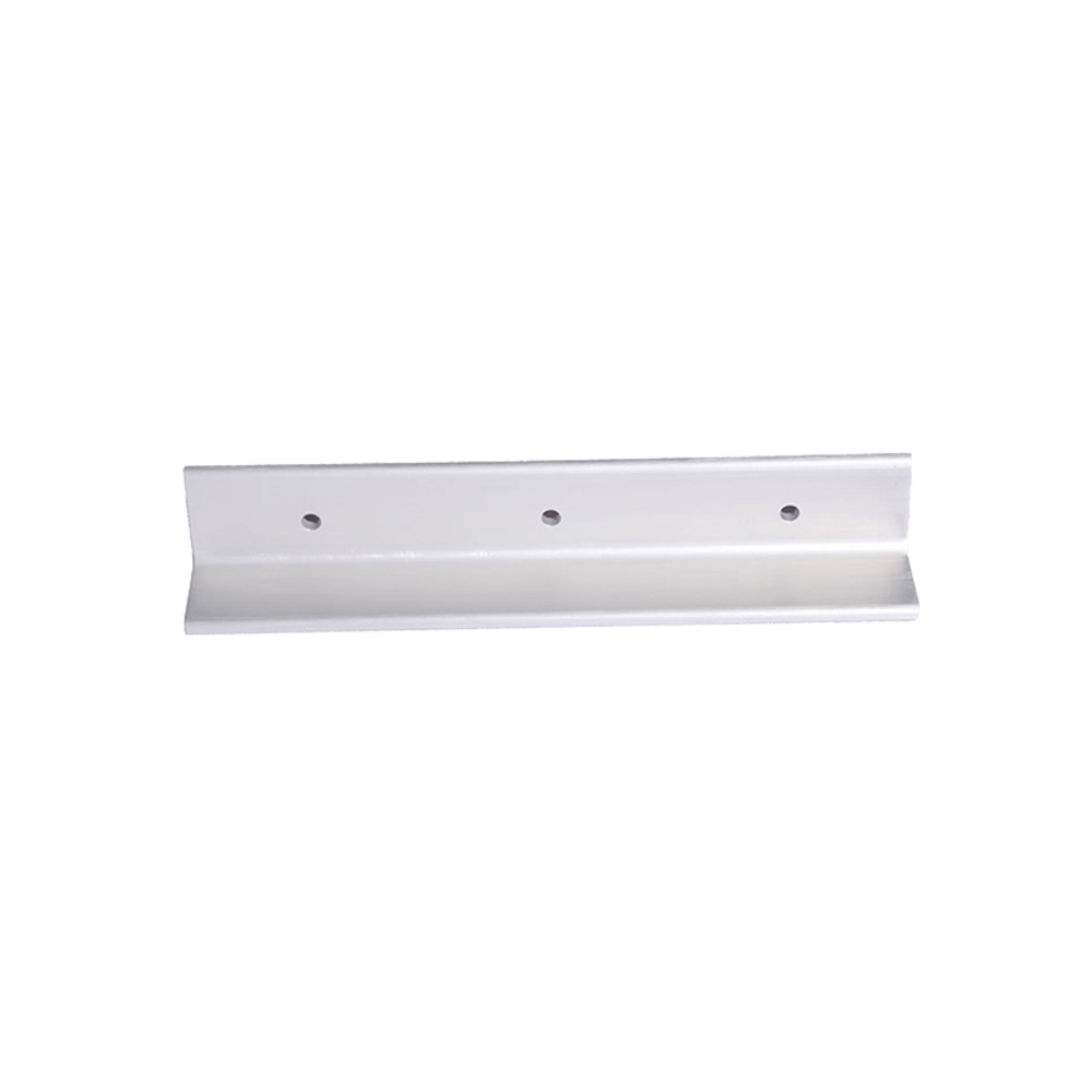 HANCHETT ENTRY SYSTEMS Securitron Header Extension Bracket, Satin Aluminum Clear Anodized for Glass Door 3 x 8