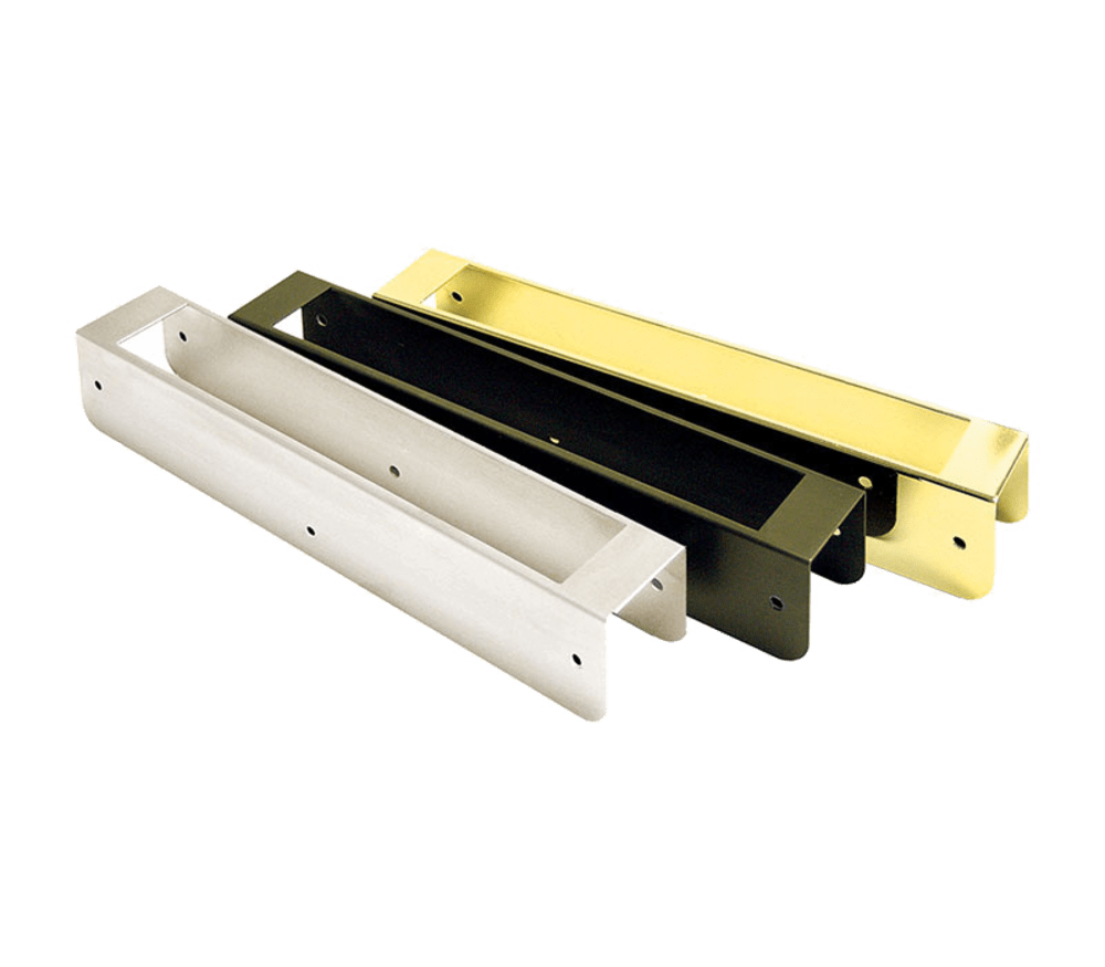 HANCHETT ENTRY SYSTEMS Securitron SAM Wood Bracket Bright Brass