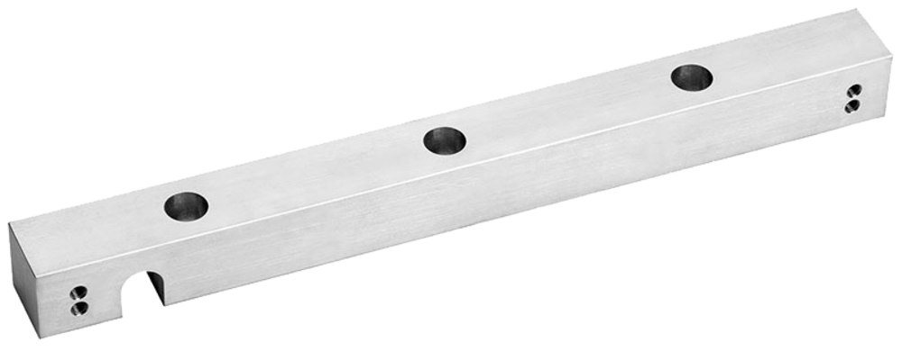 SECURITY DOOR CONTROLS Universal Header Bracket, Satin Aluminum Clear Anodized for 1512, 1572, 1