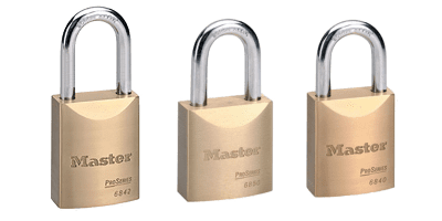 Pro Series Door Key Compatible Solid Brass Padlocks