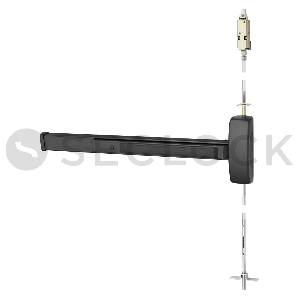 AD8610F LHR BSP Sargent Concealed Vertical Rod Exit Devices SECLOCK