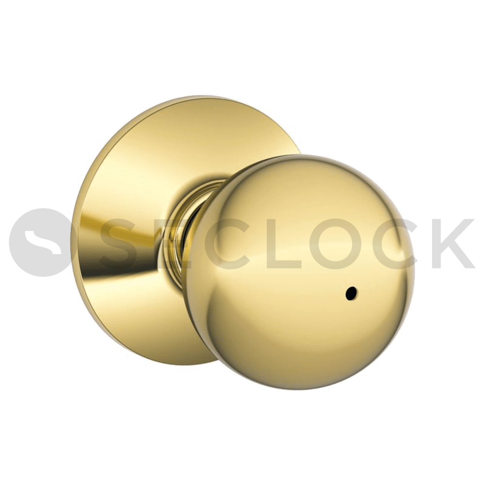 Schlage Plymouth Single Cylinder Handleset & Knob - Bright Brass, Grade 1 Deadbolt, F60 Series - View #8